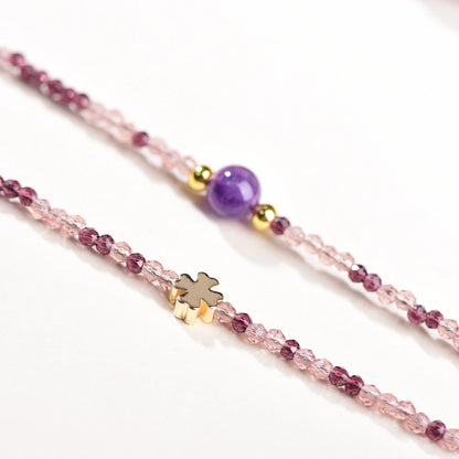 Mulstio Natural Amethyst Empowerment Necklace Handmade Energy Pendant for Modern Women