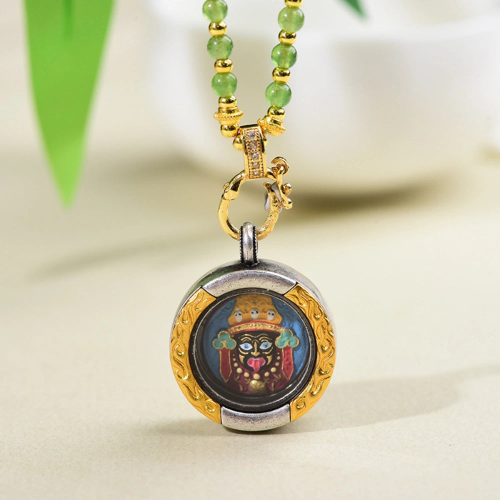 Tibetan Thangka Pendant Olive Seed Mala Necklace Spiritual Abundance Empowerment Jewelry