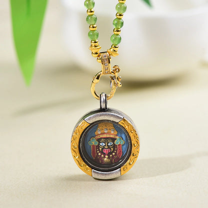 Tibetan Thangka Pendant Olive Seed Mala Necklace Spiritual Abundance Empowerment Jewelry