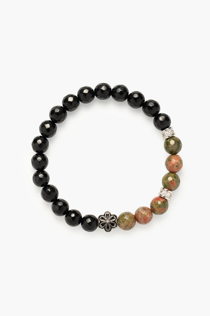 Birthstone Unakite Bracelet - MAY - Quarter Eclipse - Mulsito -1