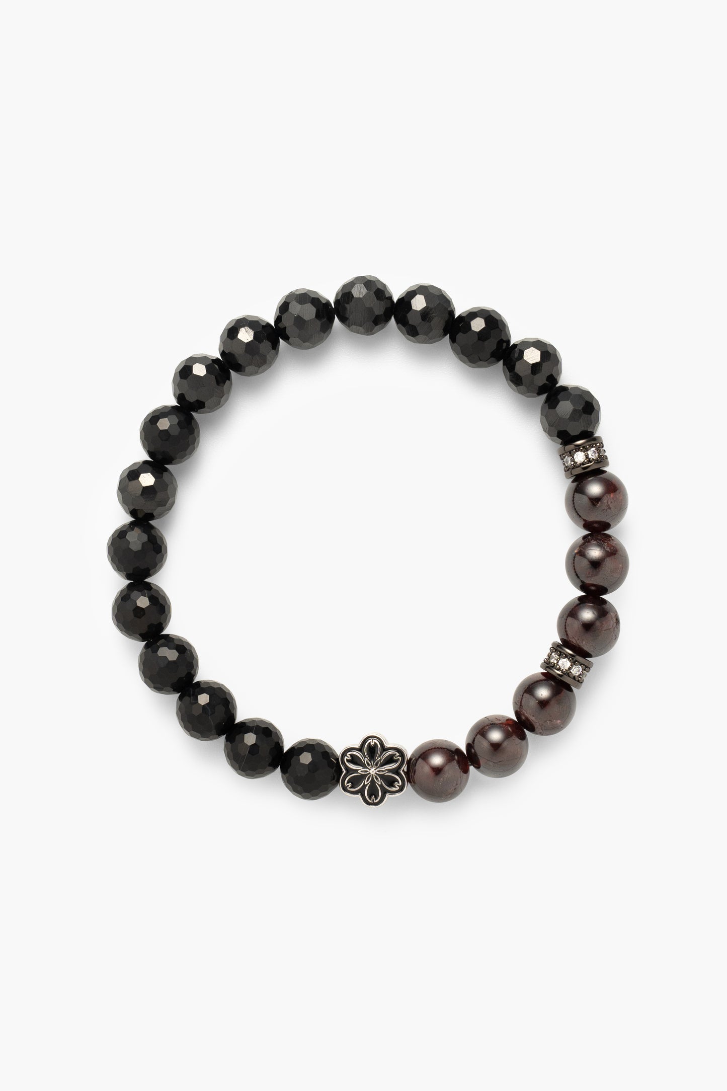 Birthstone Garnet Bracelet - JAN - Quarter Eclipse - Mulsito -1