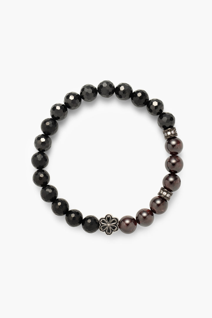 Birthstone Garnet Bracelet - JAN - Quarter Eclipse - Mulsito -1