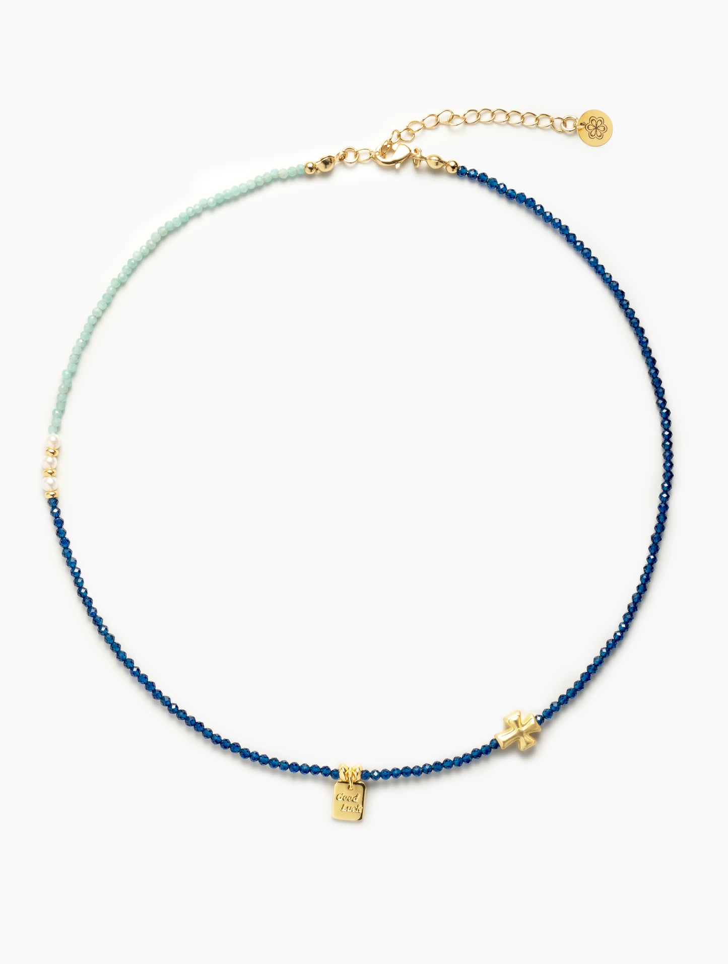 Good Luck Tiny Gemstone Beaded Choker