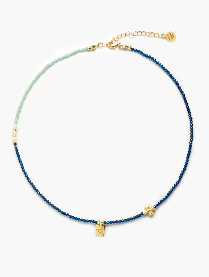 Good Luck Tiny Gemstone Beaded Choker