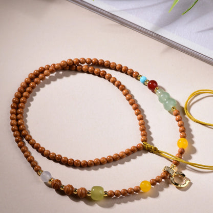 Olive Nut Multi Gemstone Multipurpose Chain Abundance Protection Necklace Spiritual Empowerment Jewelry Mulstio