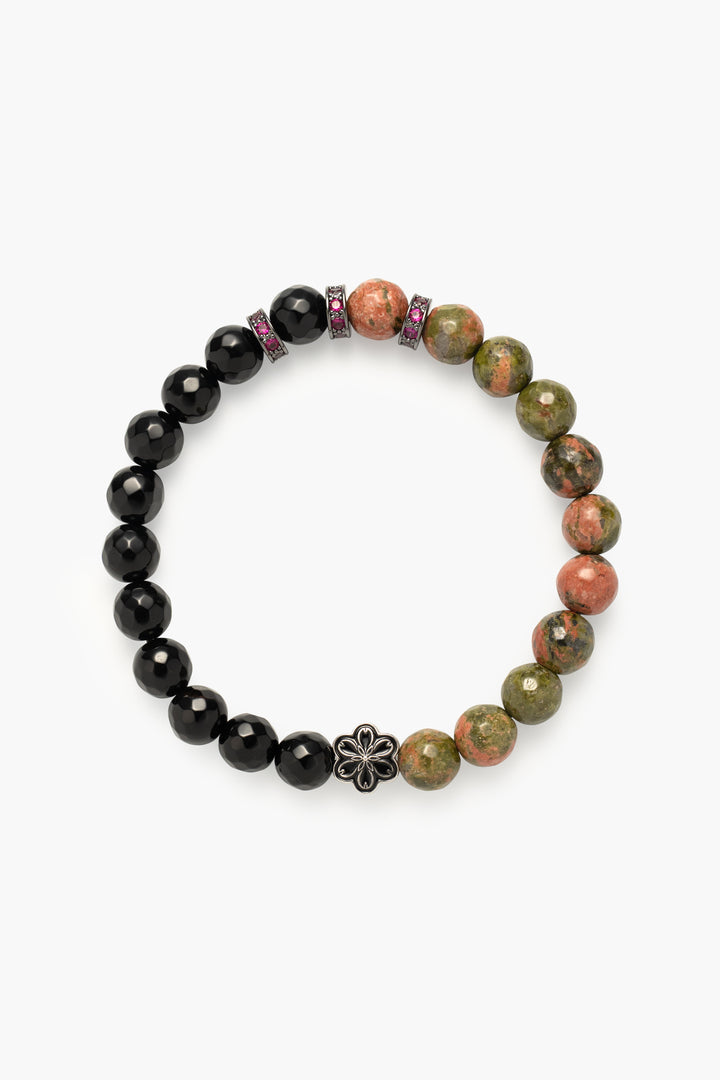 Birthstone Unakite Bracelet - MAY - Half Eclipse - Mulstio - 1