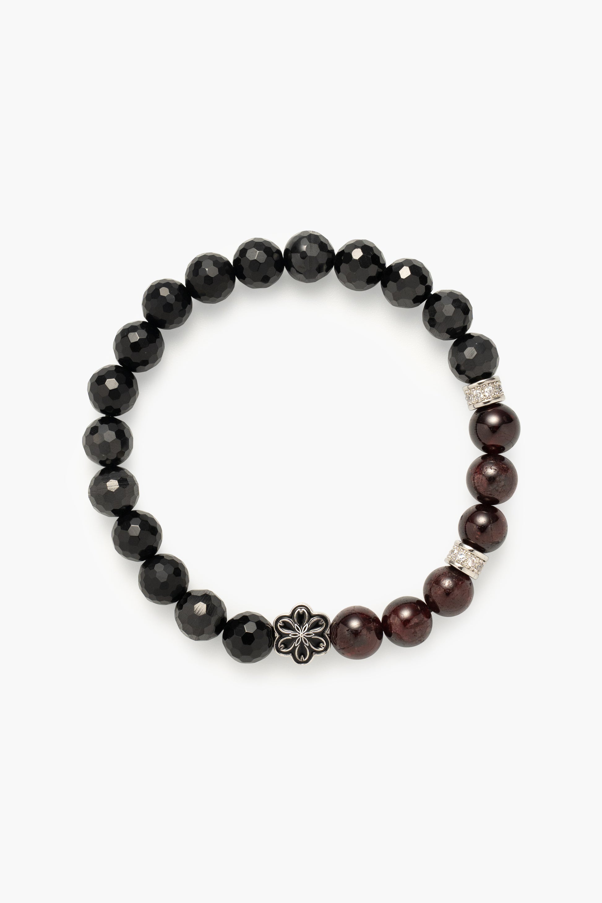 Birthstone Garnet Bracelet - JAN - Quarter Eclipse-Mulstio-1