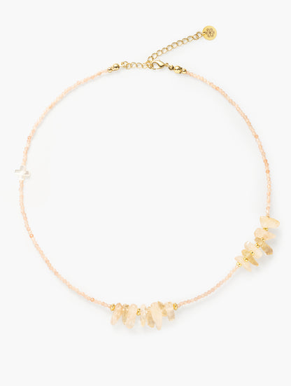 Irregular Natural Gemstone Beaded Choker