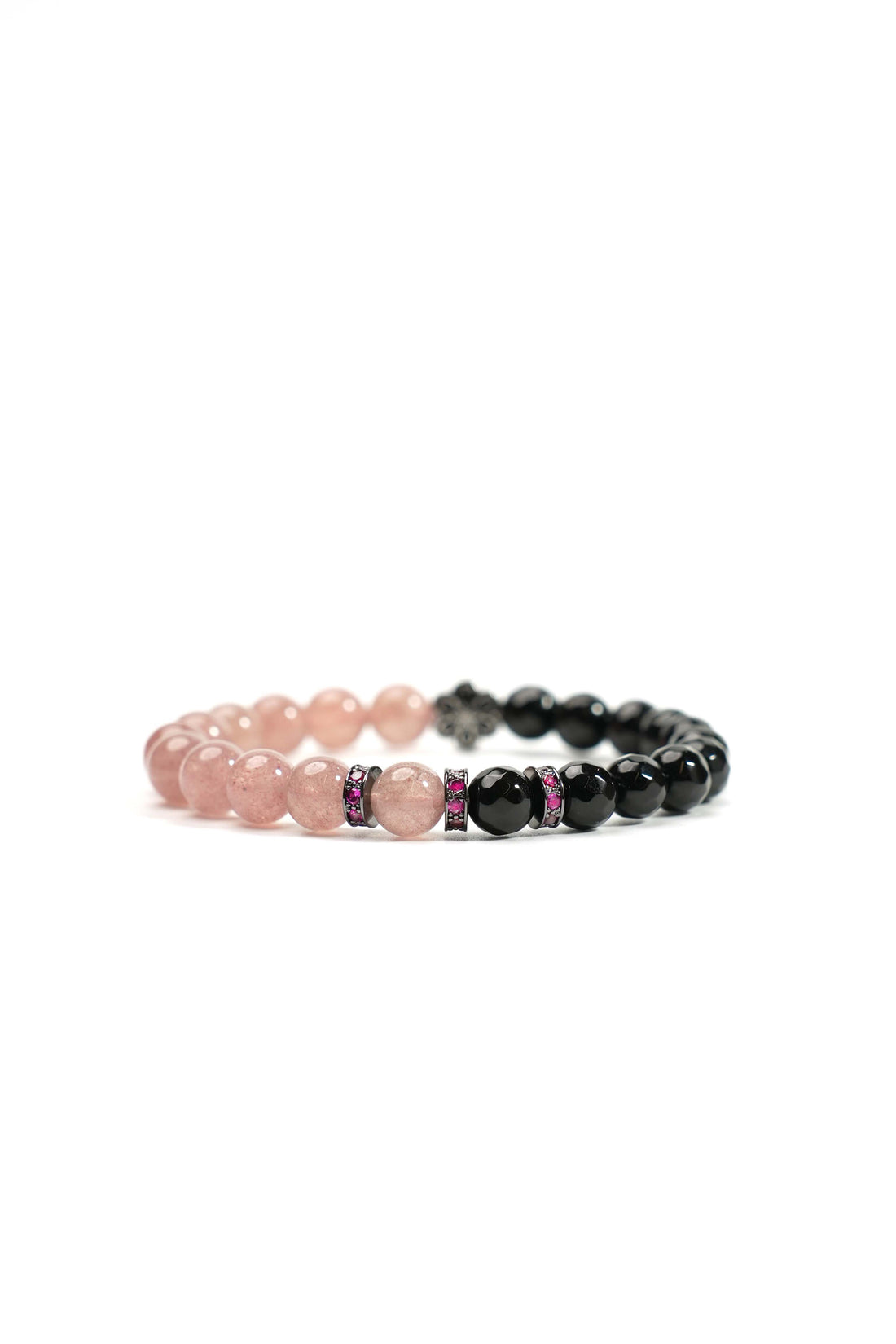 Birthstone Pink Strawberry Quartz Bracelet - OCT - Half Eclipse - mulstio - 3
