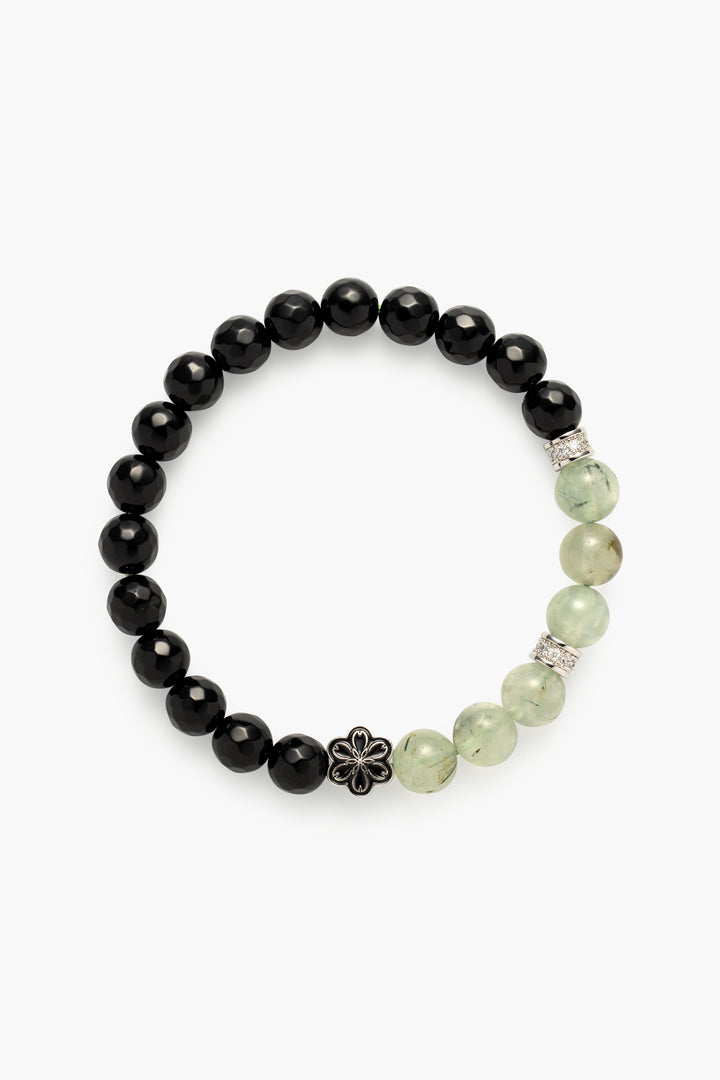 Birthstone Prehnite Bracelet - AUG - Quarter Eclipse Mulstio - 1