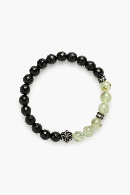 Birthstone Prehnite Bracelet - AUG - Quarter Eclipse - Mulstio - 1