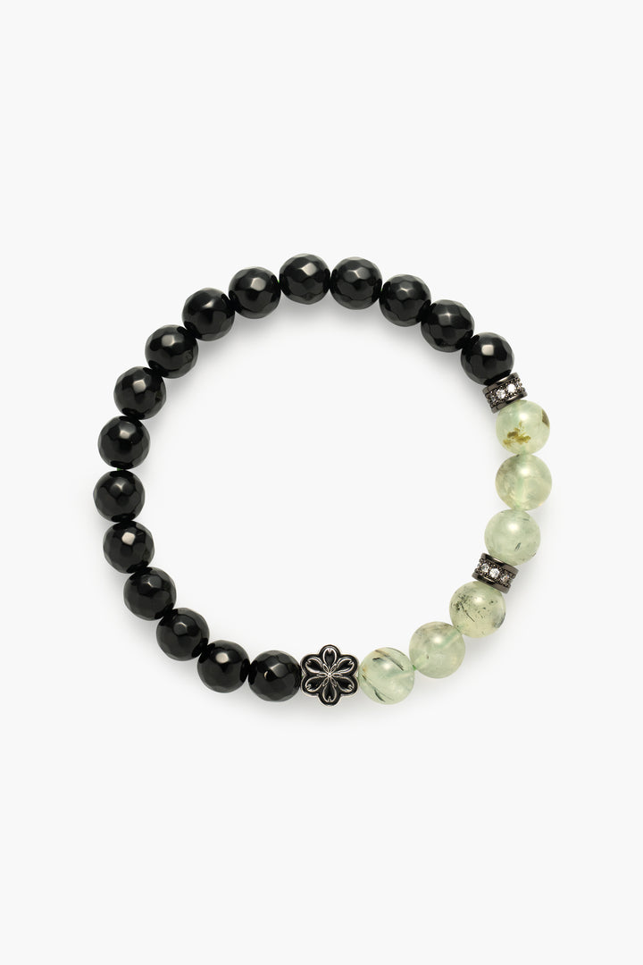 Birthstone Prehnite Bracelet - AUG - Quarter Eclipse - Mulstio - 1