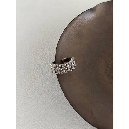 Honeycomb Retro Hollow Bead Adjustable Ring in Gold, Silver & Copper