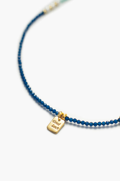 Good Luck Tiny Gemstone Beaded Choker