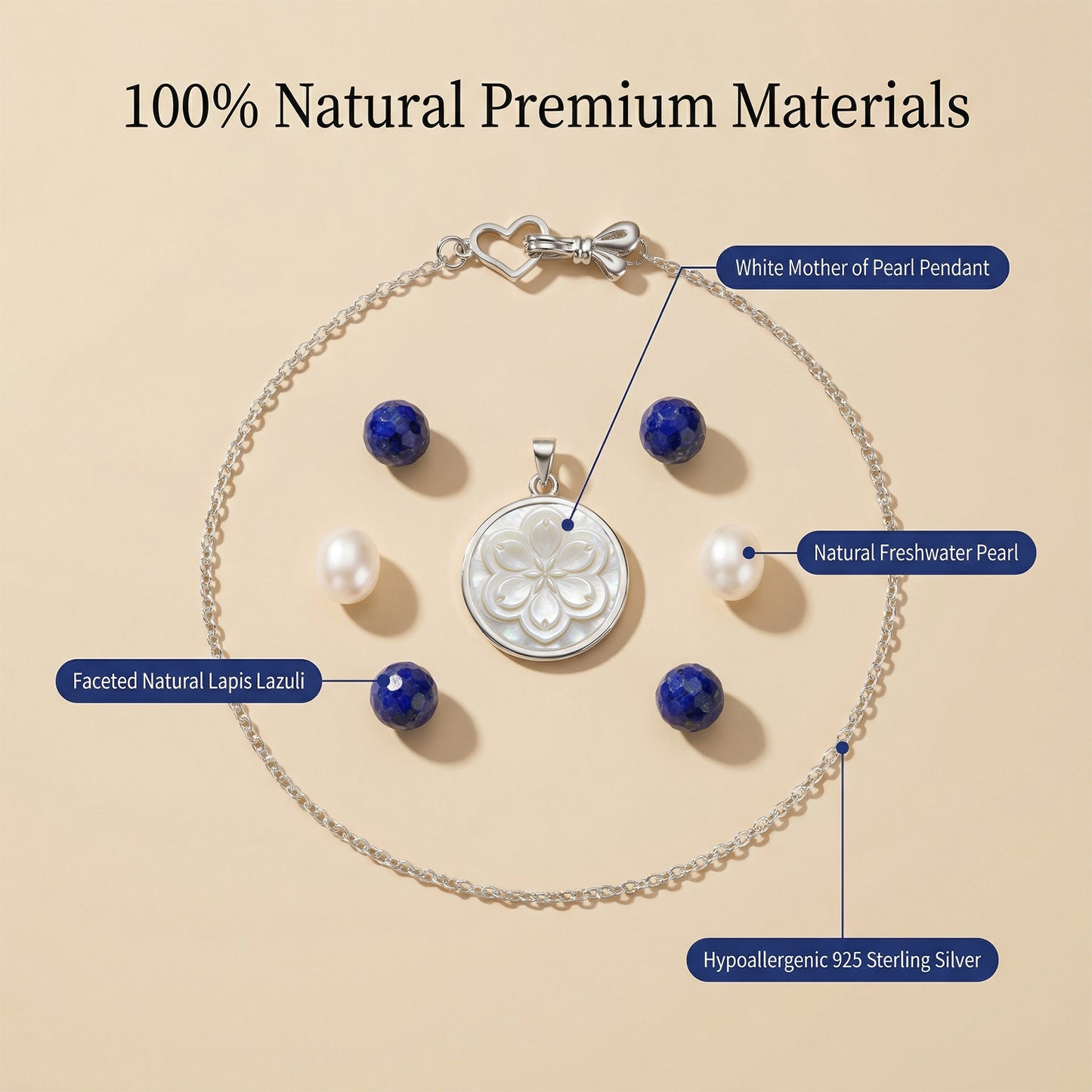925 Silver NFC Smart Necklace: Tap to reveal your custom video, photo, or text memories with 12 birthstones.