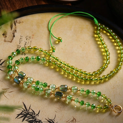 Mulstio Austrian Crystal Healing Necklace Cord Handcrafted Spiritual Protection Jewelry for Women