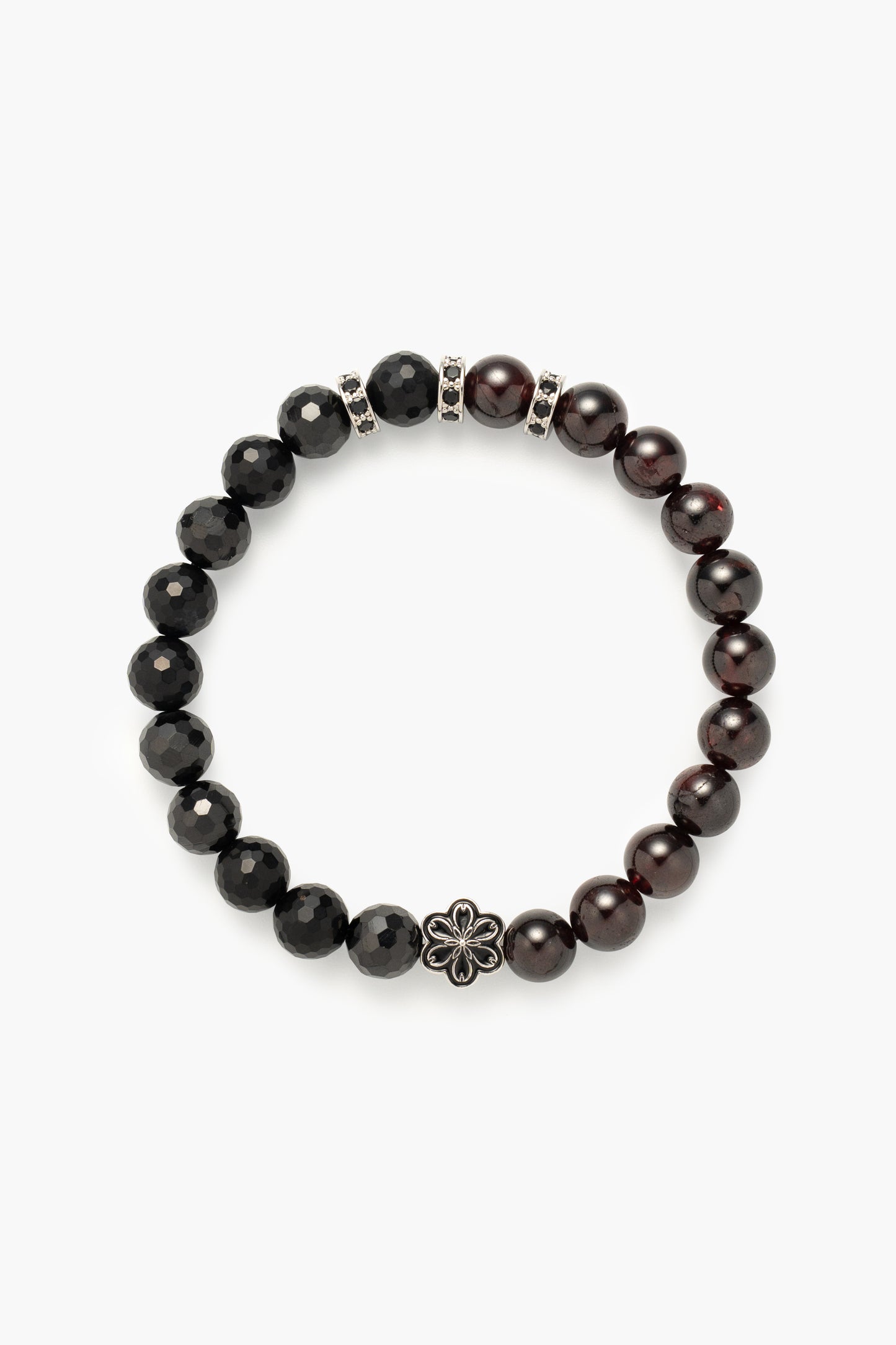 Birthstone Garnet Bracelet - JAN - Half Eclipse - Mulsito -1