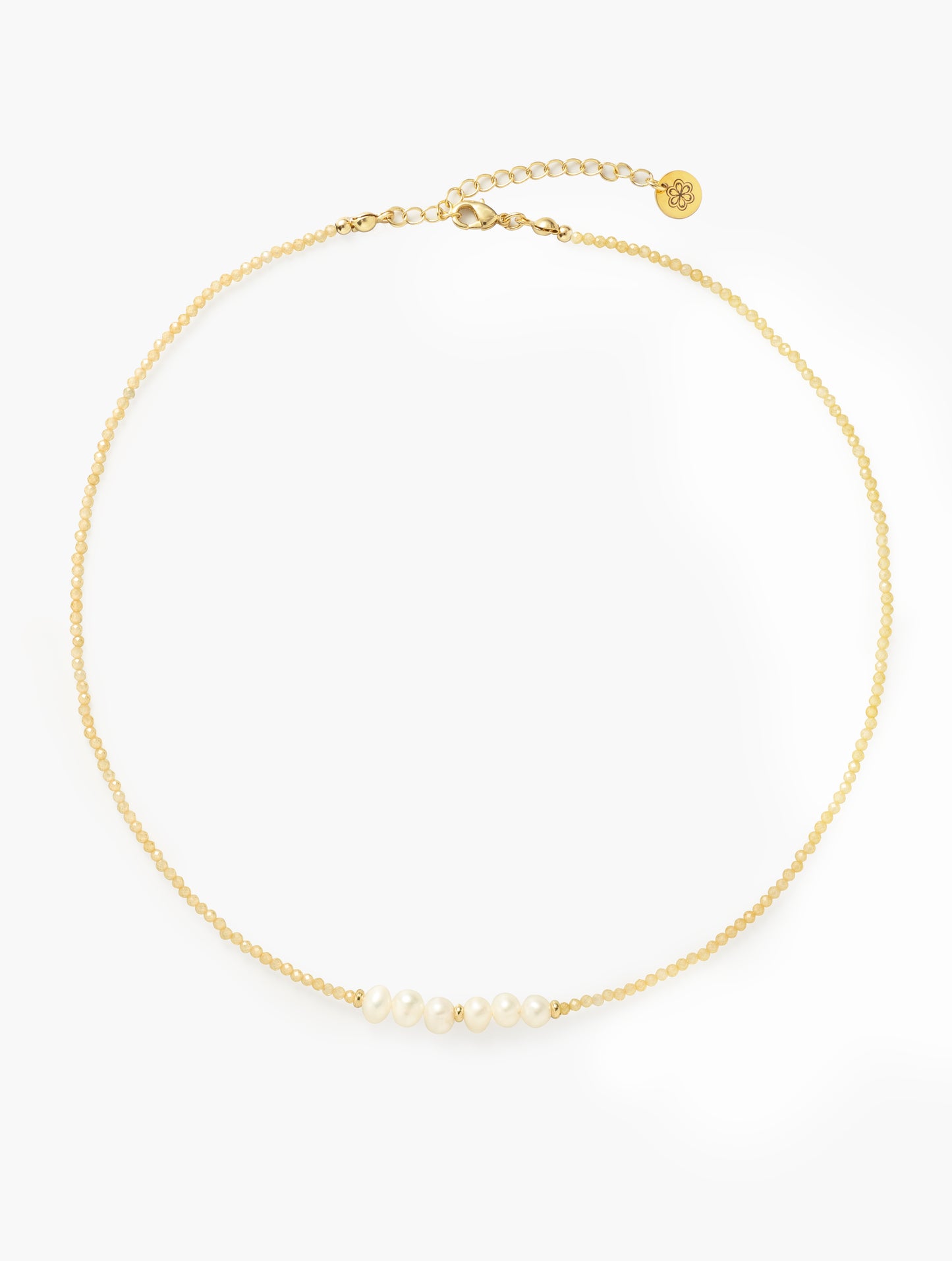 Natural Pearl Tiny Gemstone Beaded Choker