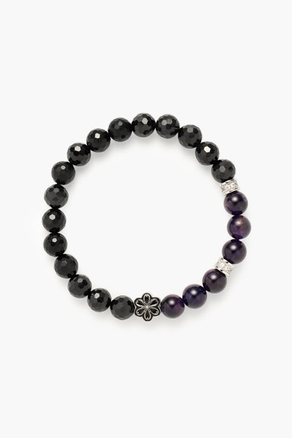 Birthstone Amethyst Bracelet - FEB - Quarter Eclipse - Mulstio - 1