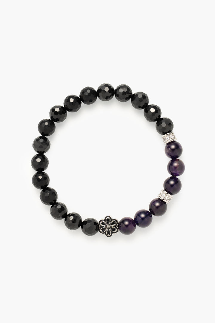 Birthstone Amethyst Bracelet - FEB - Quarter Eclipse - Mulstio - 1