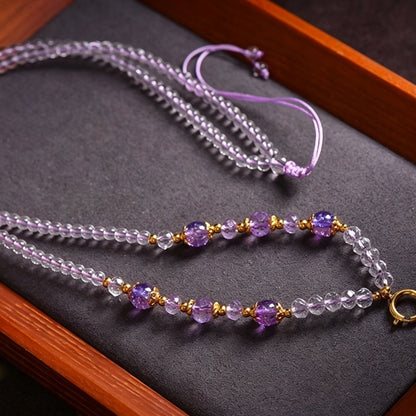 Mulstio Austrian Crystal Healing Necklace Cord Handcrafted Spiritual Protection Jewelry for Women
