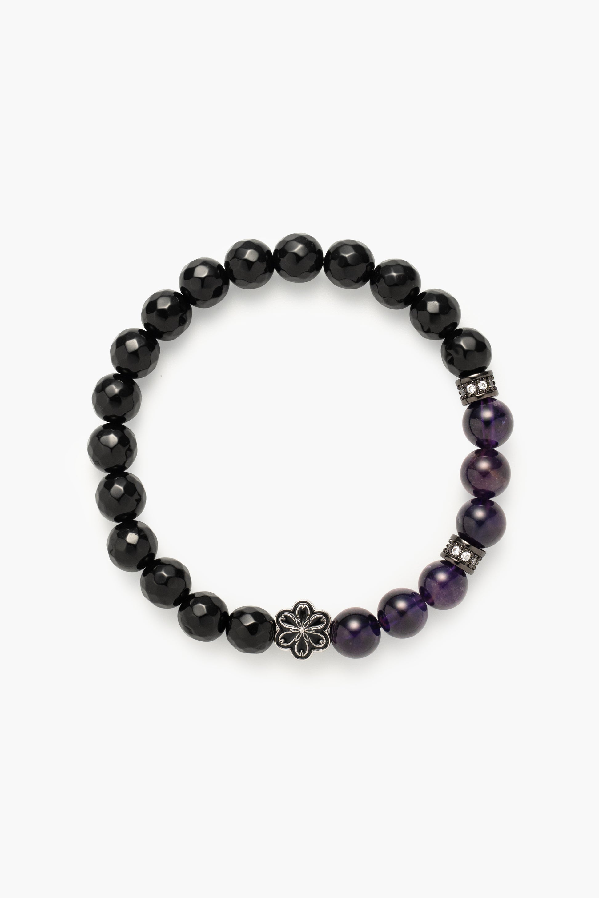 Birthstone Amethyst Bracelet - FEB - Quarter Eclipse - Mulsito -1