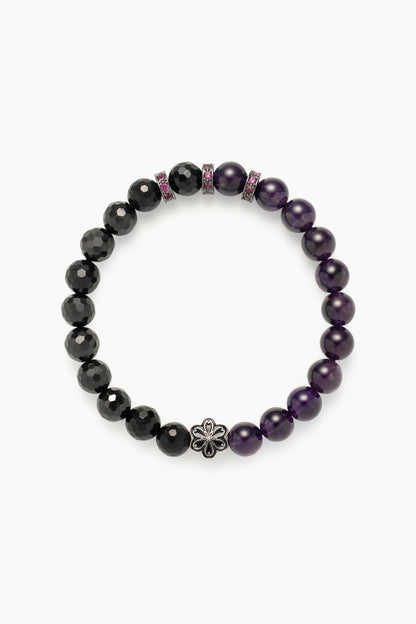 Birthstone Amethyst Bracelet - FEB - Half Eclipse Mulstio - 1