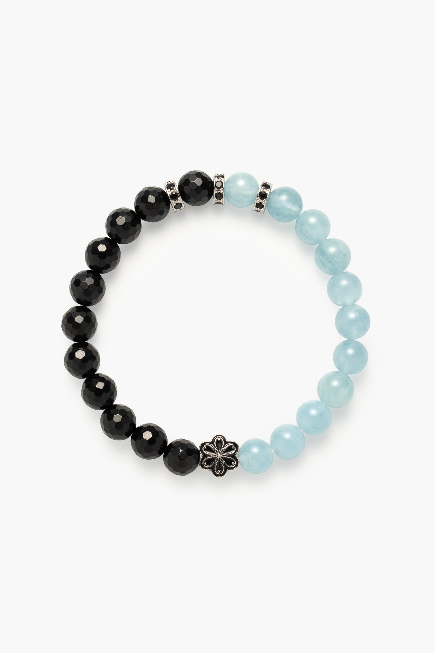 Birthstone Aquamarine Bracelet - MAR - Half Eclipse - Mulstio -1