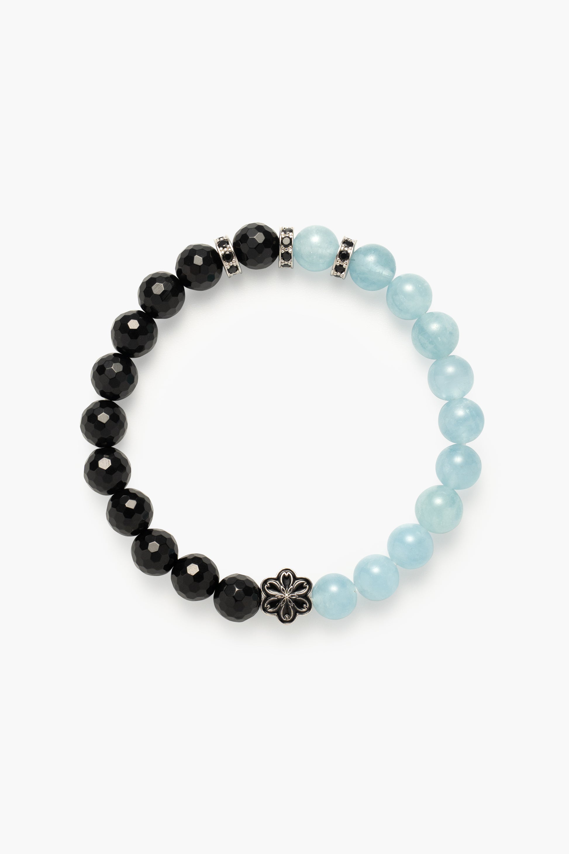 Birthstone Aquamarine Bracelet - MAR - Half Eclipse - Mulstio -1