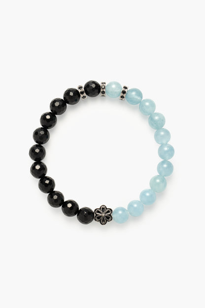Birthstone Aquamarine Bracelet - MAR - Half Eclipse - Mulstio -1