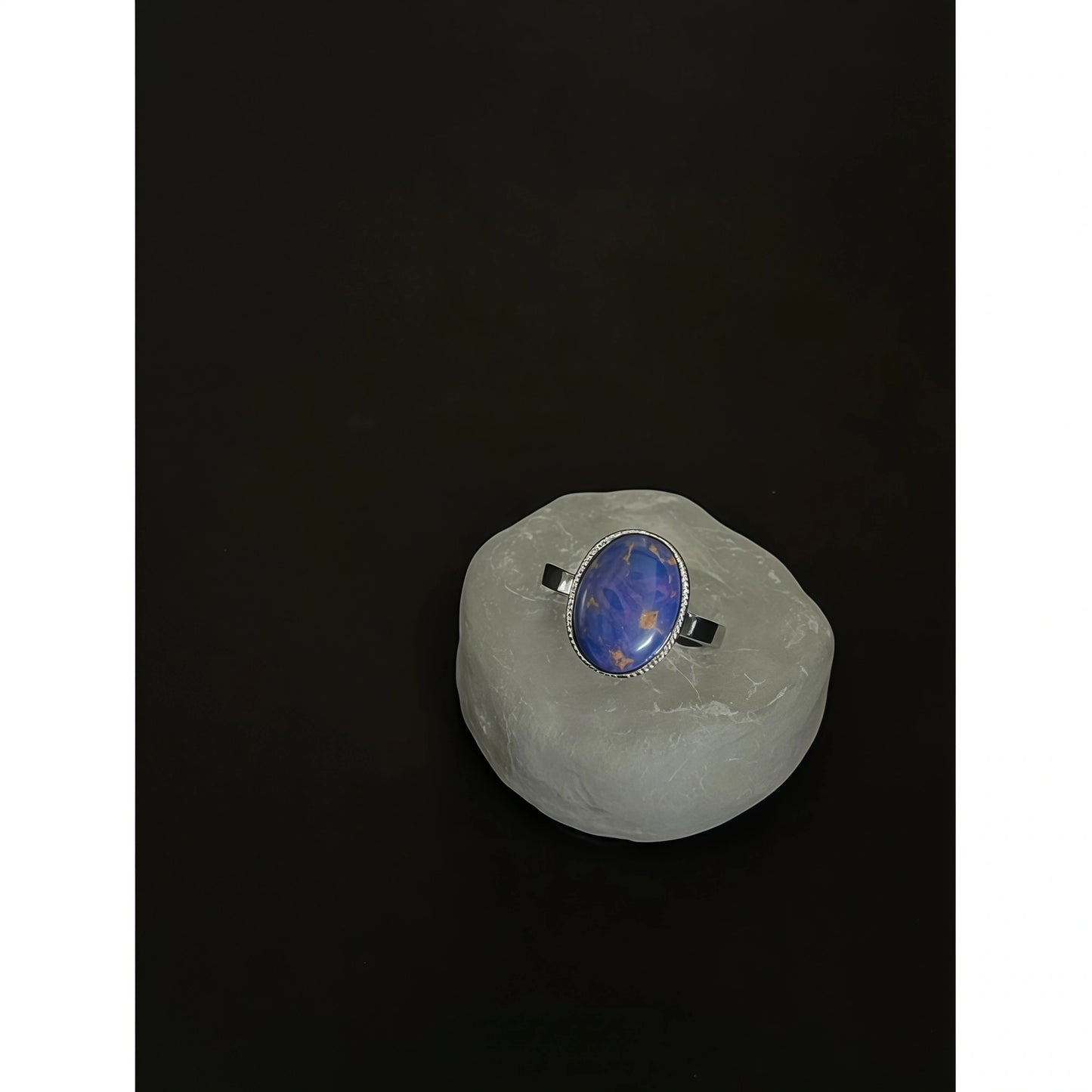 Classic Oval Natural Stone Adjustable Ring | Tiger's Eye, Turquoise & More
