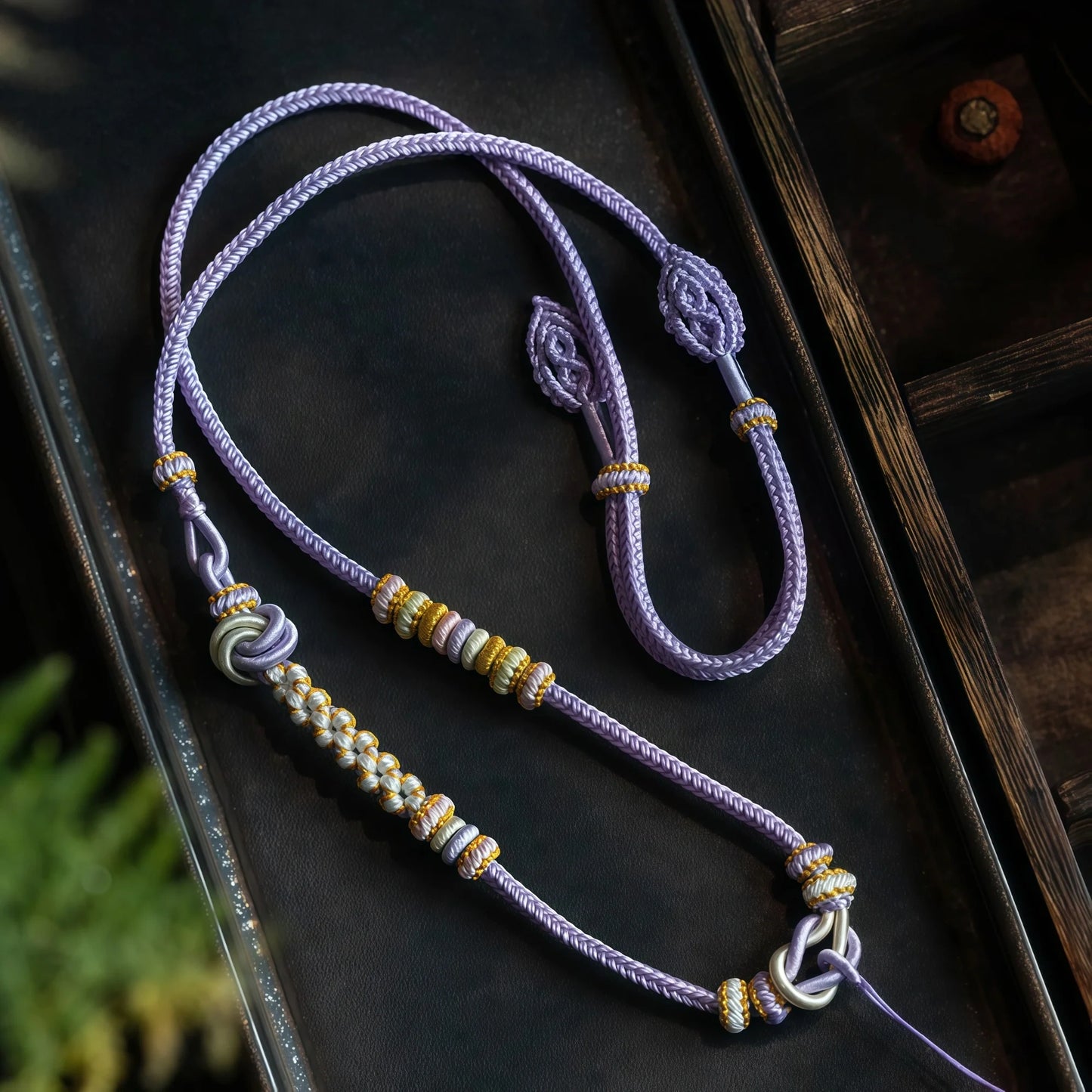 Cloud Weave Multi-Knot String Necklace - Adjustable Asymmetric Handmade Cord