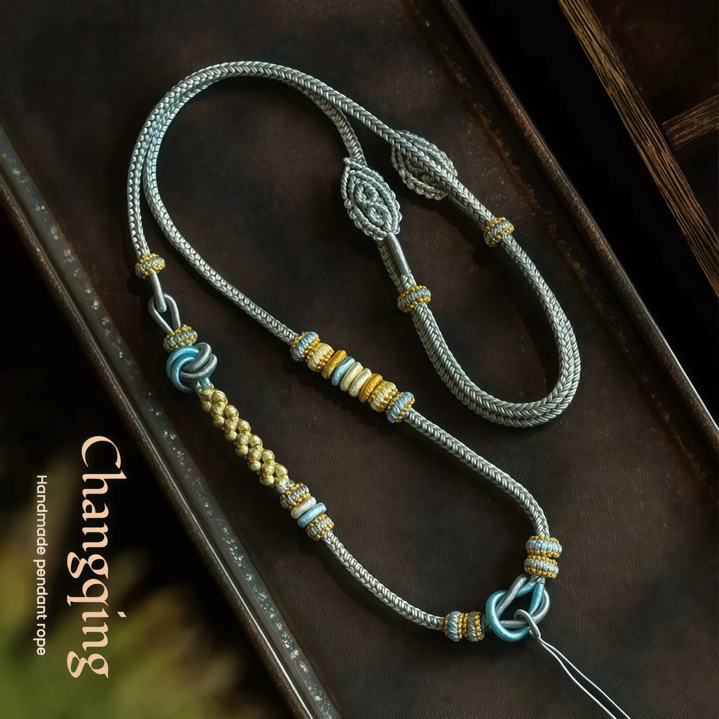 Cloud Weave Multi-Knot String Necklace - Adjustable Asymmetric Handmade Cord