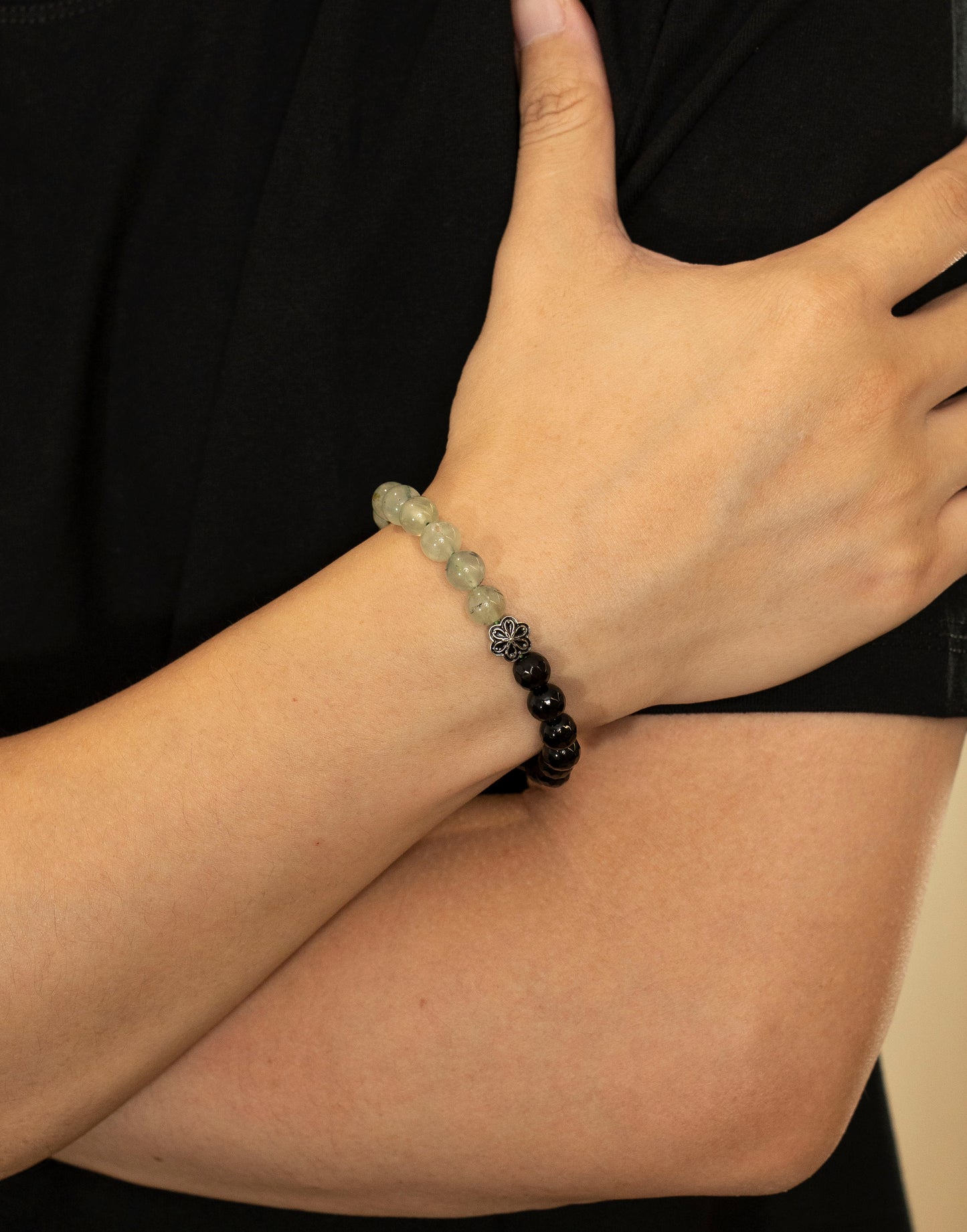 Birthstone Prehnite Bracelet - AUG - Half Eclipse - Mulstio - 2