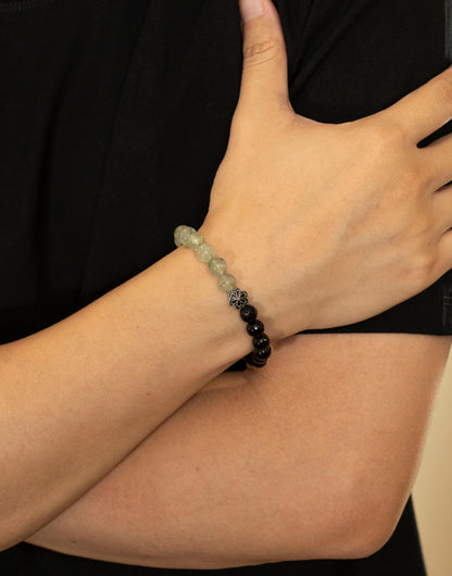 Birthstone Prehnite Bracelet - AUG - Half Eclipse - Mulstio - 2