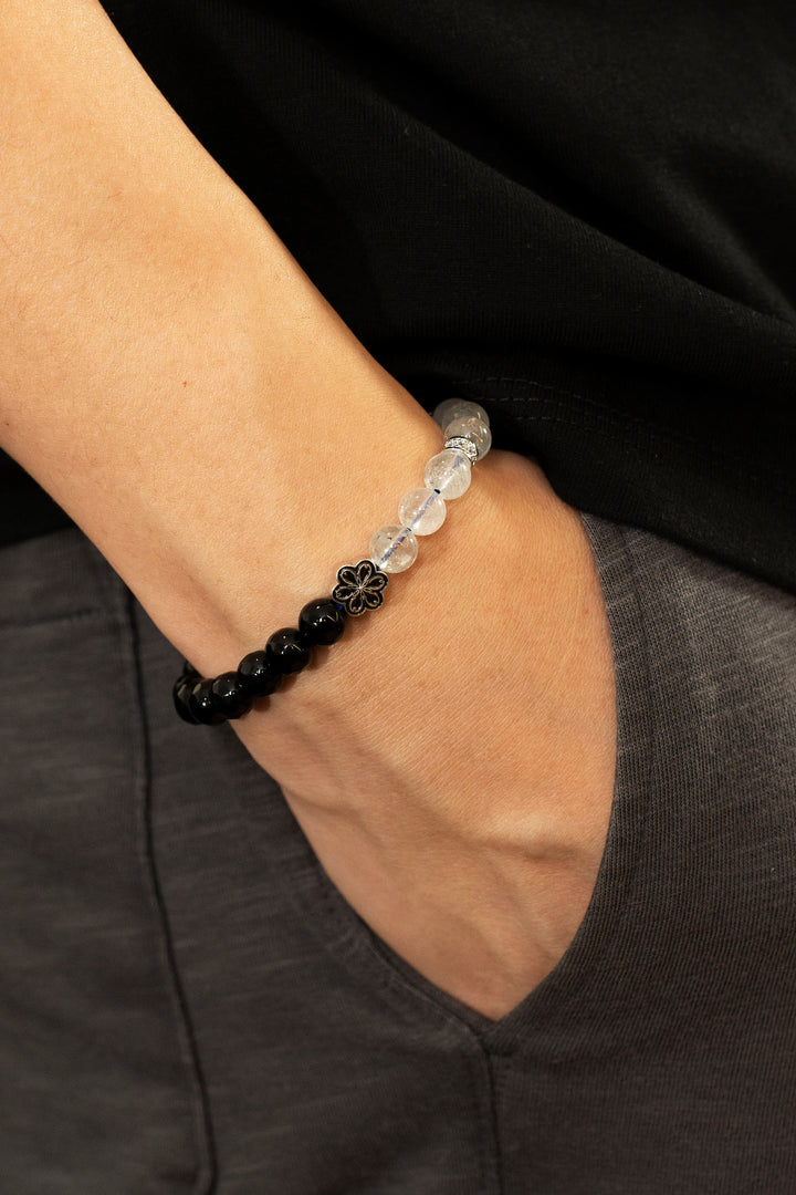 Birthstone Topaz Bracelet - APR - Quarter Eclipse - mulstio -9