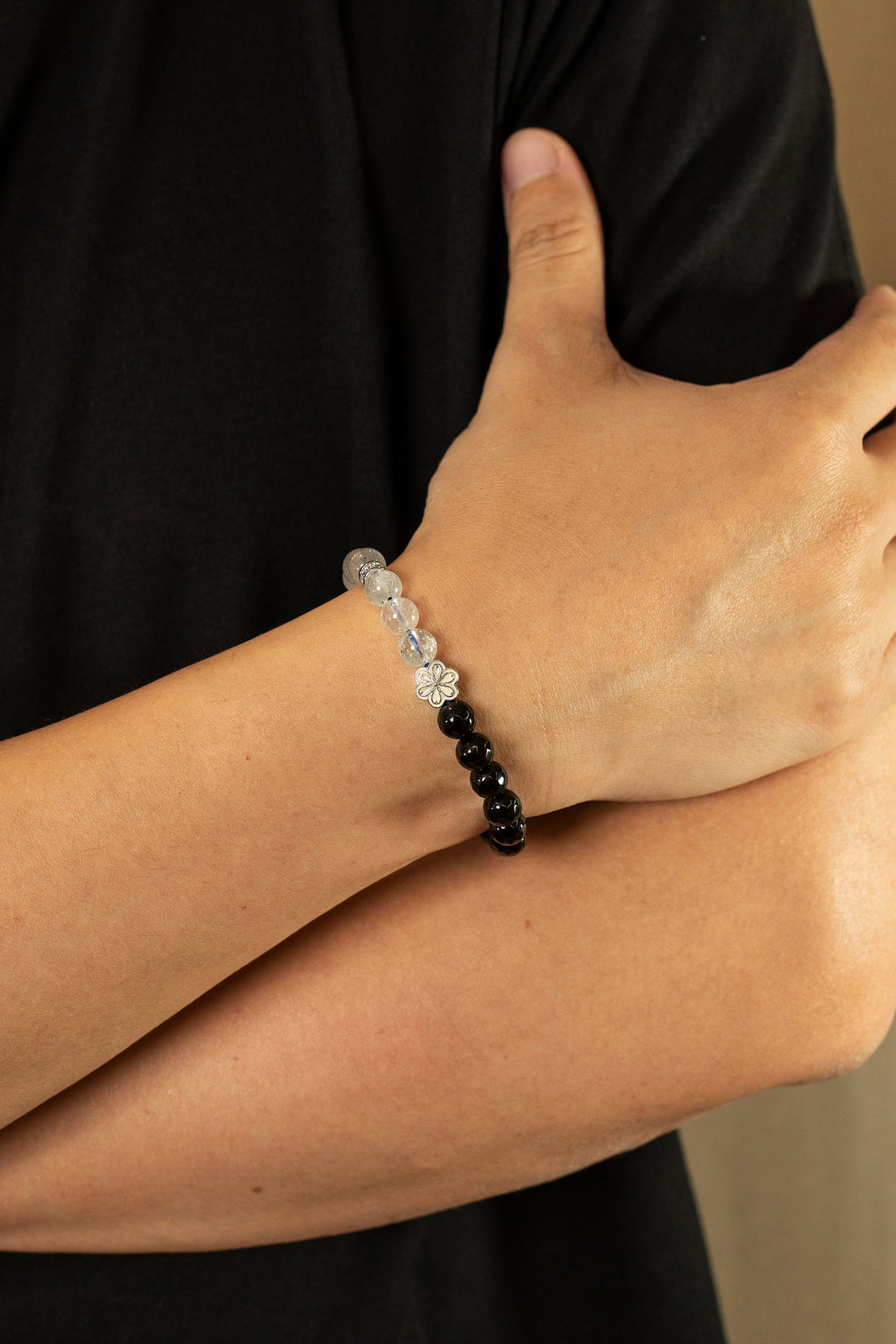 Birthstone Topaz Bracelet - APR - Quarter Eclipse - mulstio -4