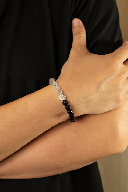 Birthstone Topaz Bracelet - APR - Quarter Eclipse - mulstio -4