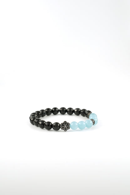 Birthstone Aquamarine Bracelet - MAR - Quarter Eclipse Mulstio - 3