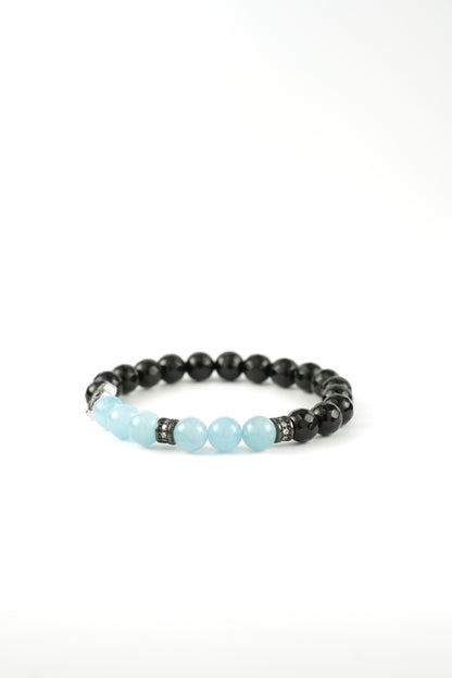 Birthstone Aquamarine Bracelet - MAR - Quarter Eclipse Mulstio - 5