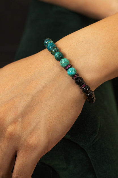 Birthstone Turquoise Bracelet - DEC - Half Eclipse - mulstio -2