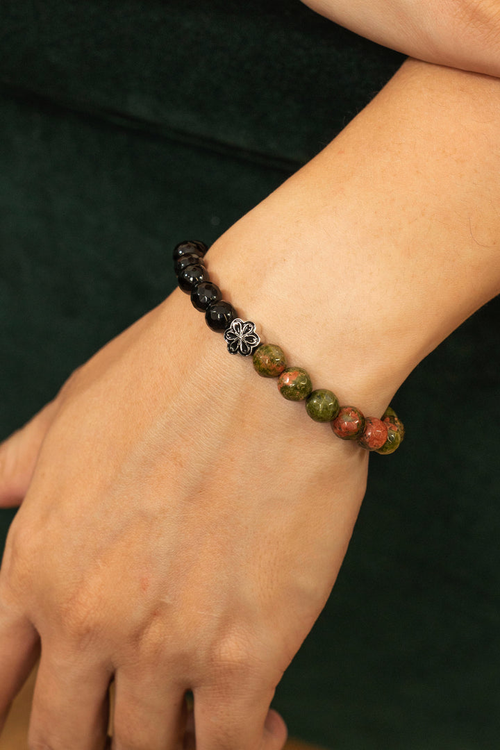Birthstone Unakite Bracelet - MAY - Half Eclipse - Mulstio - 4