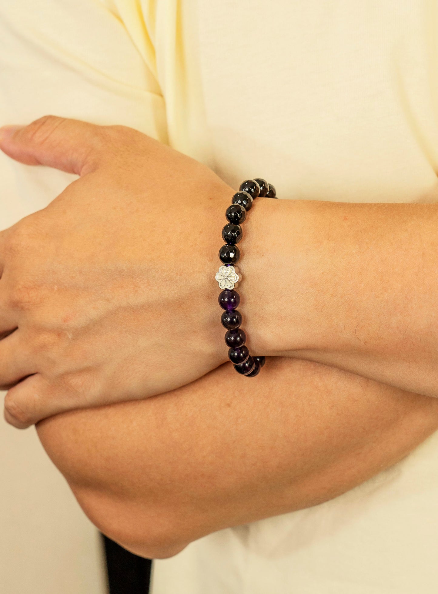 Birthstone Amethyst Bracelet - FEB - Half Eclipse - Mulsito -4