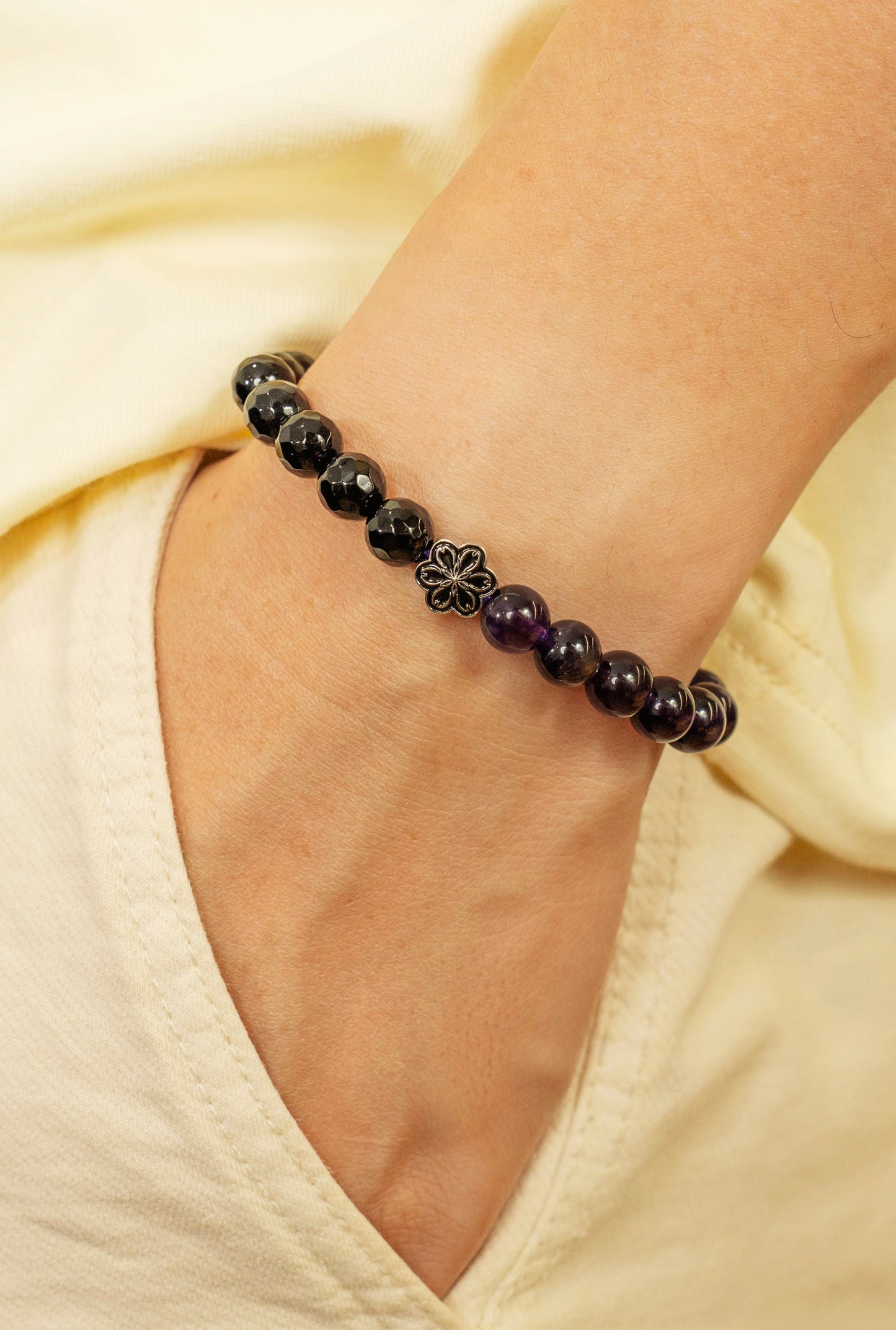 Birthstone Amethyst Bracelet - FEB - Half Eclipse - Mulsito -7