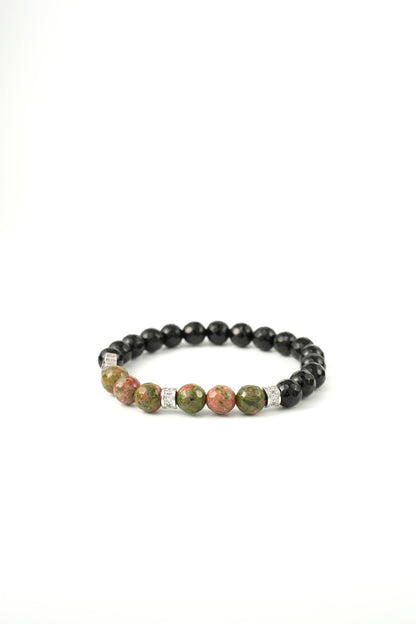 Birthstone Unakite Bracelet - MAY - Quarter Eclipse - Mulsito -5