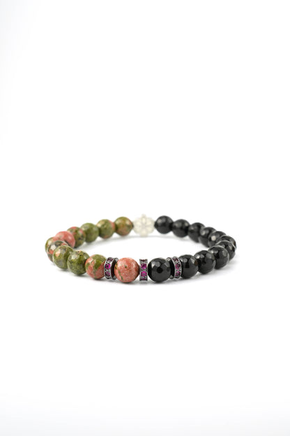 Birthstone Unakite Bracelet - MAY - Half Eclipse - Mulstio - 5