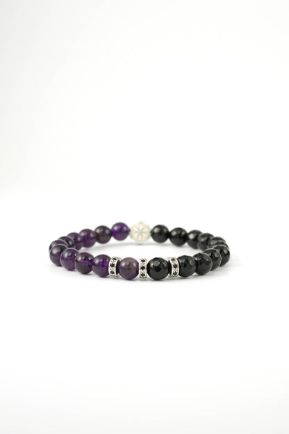 Birthstone Amethyst Bracelet - FEB - Half Eclipse - Mulsito -5