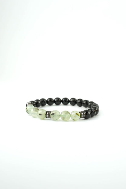 Birthstone Prehnite Bracelet - AUG - Quarter Eclipse - Mulstio - 5