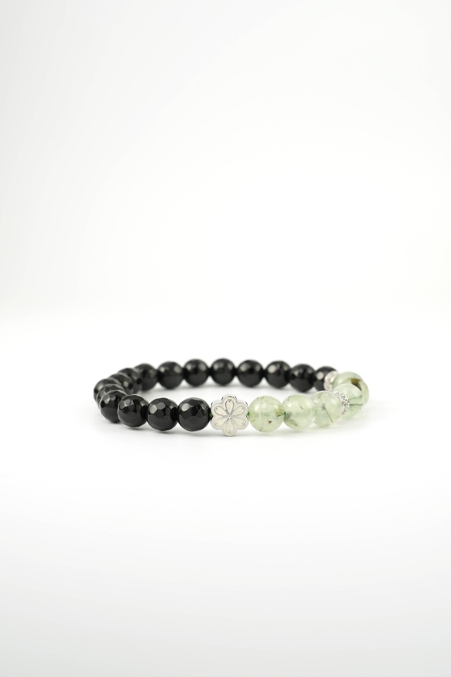 Birthstone Prehnite Bracelet - AUG - Quarter Eclipse Mulstio - 3