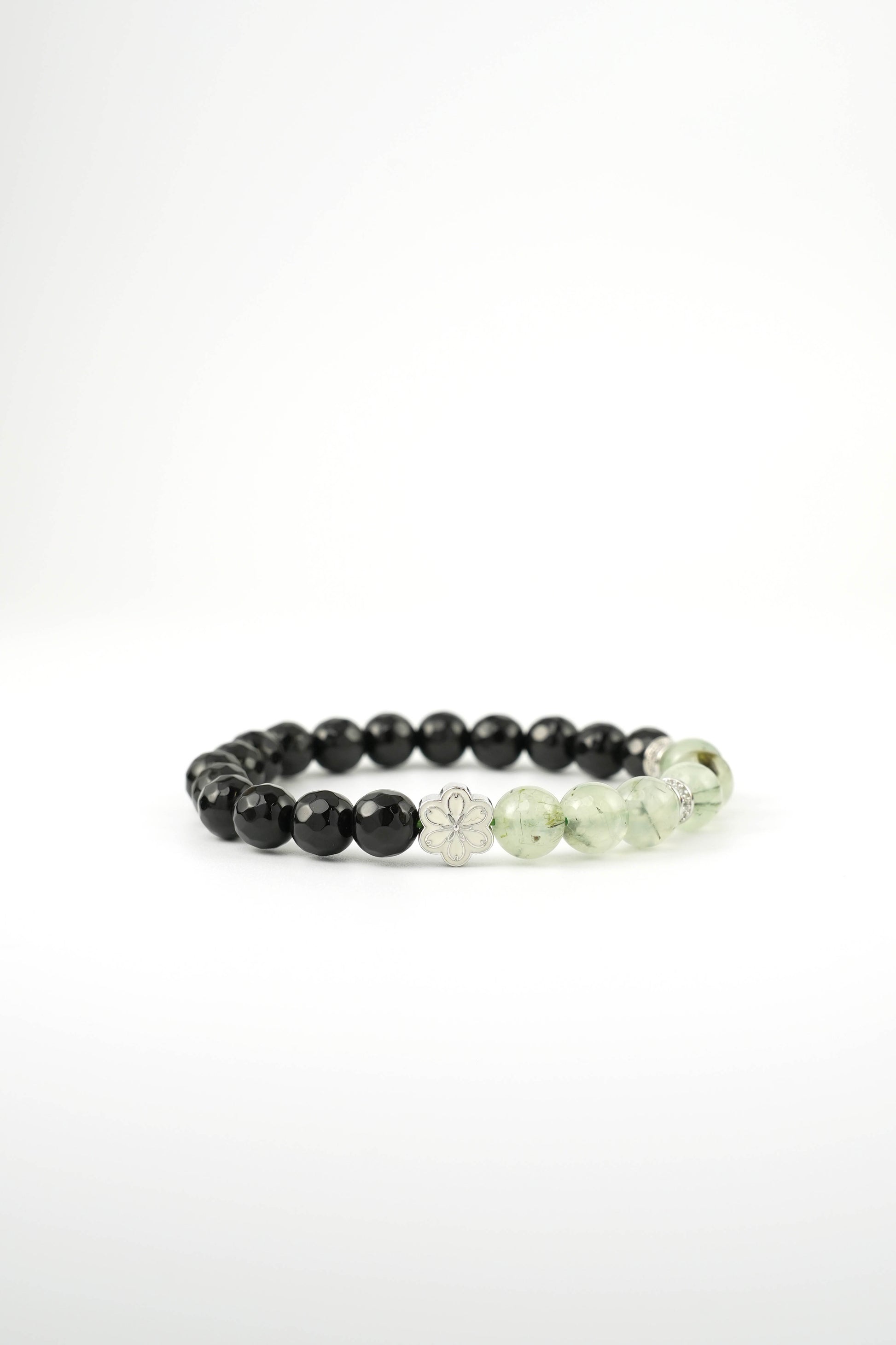 Birthstone Prehnite Bracelet - AUG - Quarter Eclipse Mulstio - 3